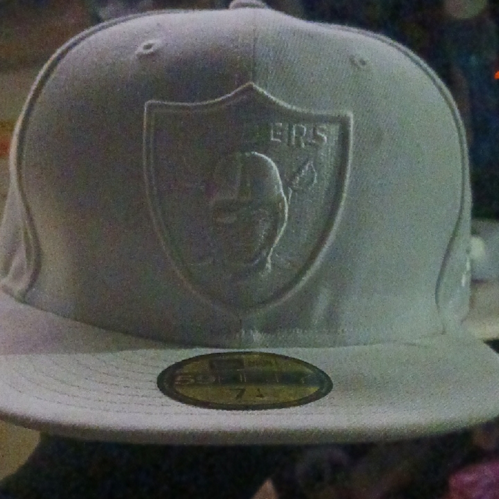 New Era Gray and White Structured Snapback Cap